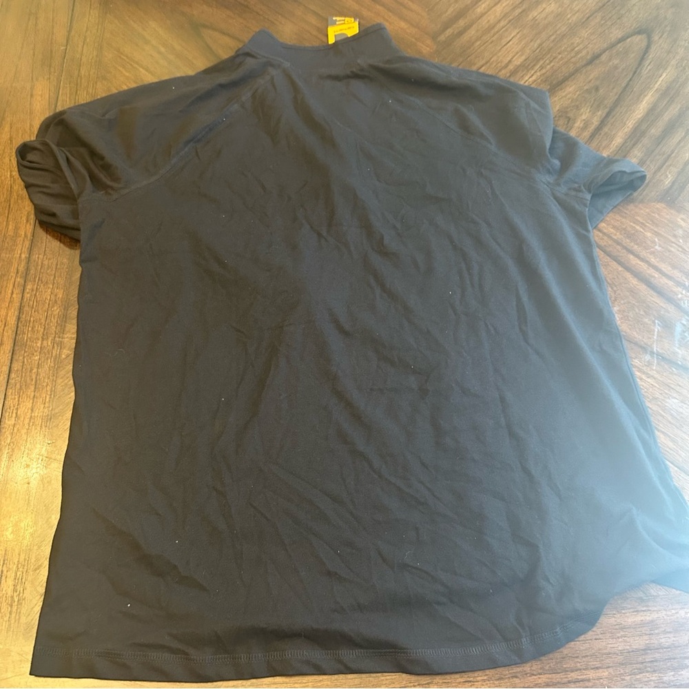 Force Relaxed Fit Long Sleeve Quarter Zip Pocket T-Shirt Black XL New - Picture 4 of 7